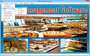 Baker Management System screenshot