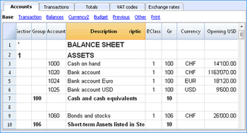 Banana Accounting screenshot
