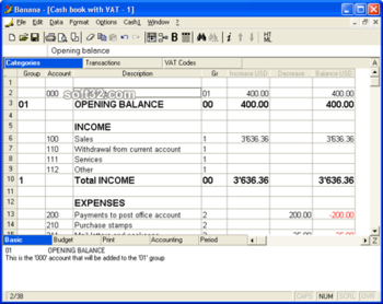 Banana Cashbook screenshot 2