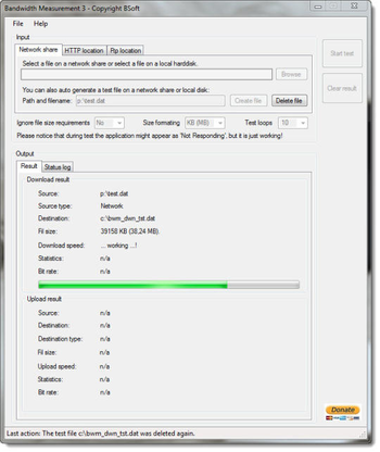 Bandwidth Measurement screenshot 2