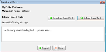 Bandwidth Meter and Diagnostics screenshot