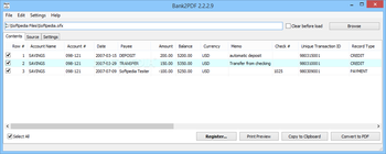 Bank2PDF screenshot