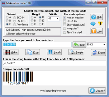 Bar Code 128 screenshot 2