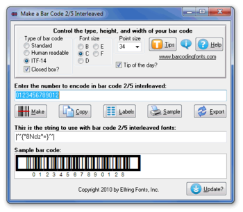 Bar Code 2 of 5 Interleaved screenshot 2