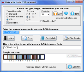 Bar Code 2 of 5 Interleaved screenshot 3