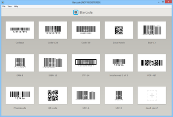 Barcode screenshot
