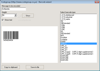 Barcode designer screenshot