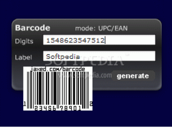 Barcode screenshot