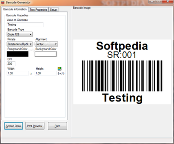 Barcode Generator screenshot