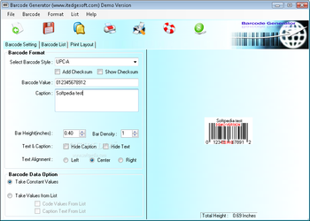 Barcode Generator screenshot