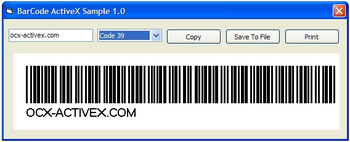 Barcode Label ActiveX (OCX) screenshot