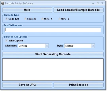 Barcode Printer Software screenshot