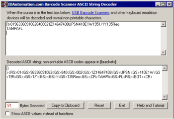 Barcode Scanner ASCII String Decoder screenshot 3