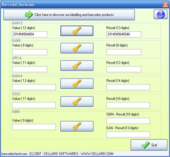 Barcodechecksum screenshot