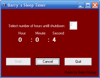 Barry's Sleep Timer screenshot