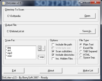 BarrySoft DirLister screenshot