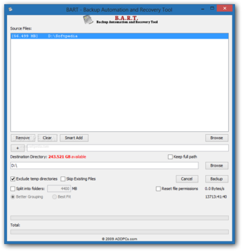 BART - Backup Automation and Recovery Tool (formerly Data Backup) screenshot