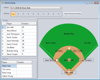 Baseball Stat Manager screenshot