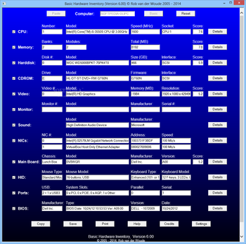 Basic Hardware Inventory screenshot