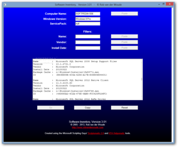Basic Software Inventory screenshot