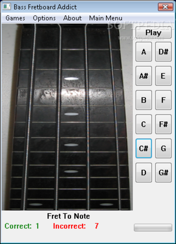 Bass Fretboard Addict screenshot