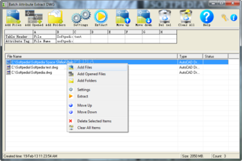 Batch Attribute Extract DWG screenshot 2