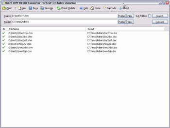 Batch CHM to Word Converter screenshot