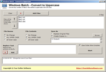 Batch Convert to Uppercase screenshot
