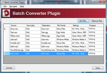 Batch Converter Plug-In for MorphVOX Pro screenshot
