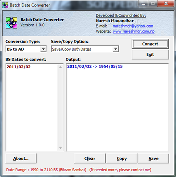Batch Date Converter screenshot
