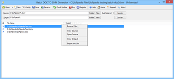 Batch DOC TO CHM Generator screenshot