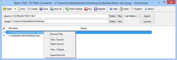 Batch DOC TO PNG Converter screenshot