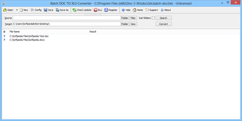 Batch DOC TO XLS Converter screenshot
