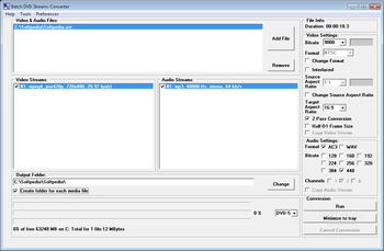 Batch DVD Streams Converter screenshot