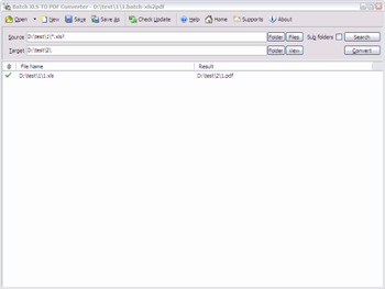 Batch Excel to PDF Converter screenshot