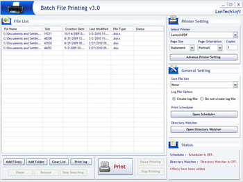 Batch Files Printing screenshot