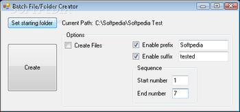 Batch Folder Creator screenshot