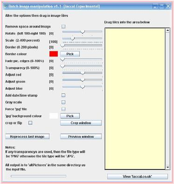 Batch Image Manipulation screenshot
