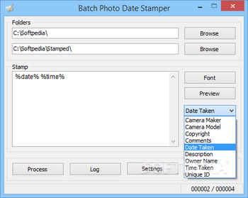 Batch Photo Date Stamper screenshot 2