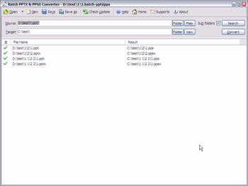 Batch PPTX to PPSX Converter screenshot