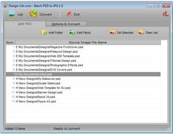 Batch PSD to JPG screenshot