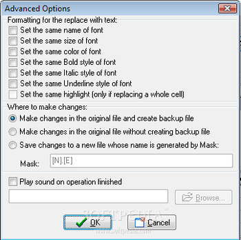 Batch Replacer for MS Excel screenshot 2