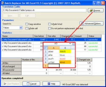 Batch Replacer for MS Excel screenshot 2