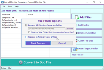 Batch RTF to Doc Converter screenshot 2