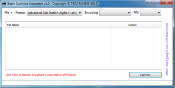 Batch Subtitles Converter screenshot