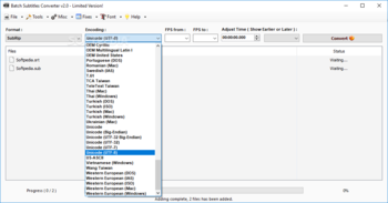 Batch Subtitles Converter screenshot