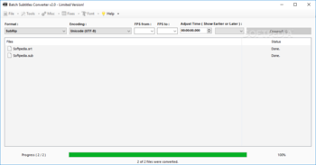 Batch Subtitles Converter screenshot 2