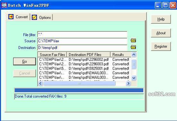 Batch WinFax2PDF screenshot 3