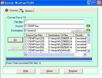 Batch WinFax2TIFF screenshot 3