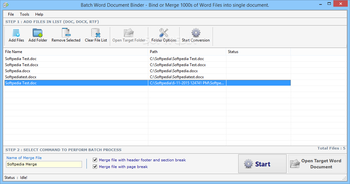 Batch Word Document Binder screenshot